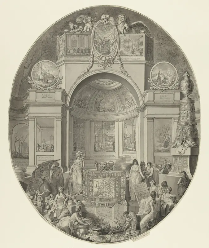 Allegorie op de roemrijke geschiedenis van Nederland Wall Art by Unknown - High-Resolution Digital Print