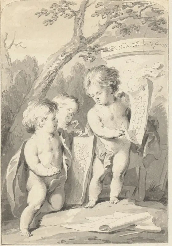 Allegorie op de Tekenkunst Wall Art by Dirk van der Aa - High-Resolution Digital Print