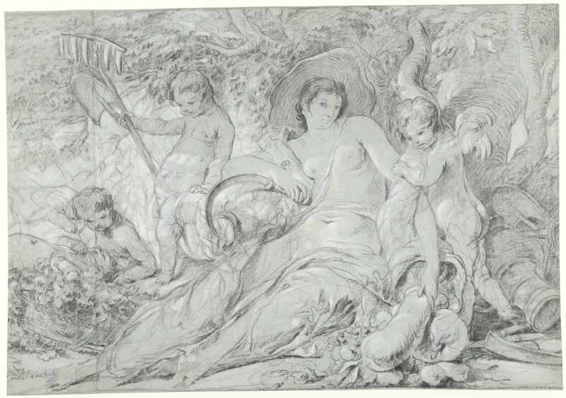 Allegorie op de Zomer Wall Art by Louis Gabriel Blanchet - High-Resolution Digital Print