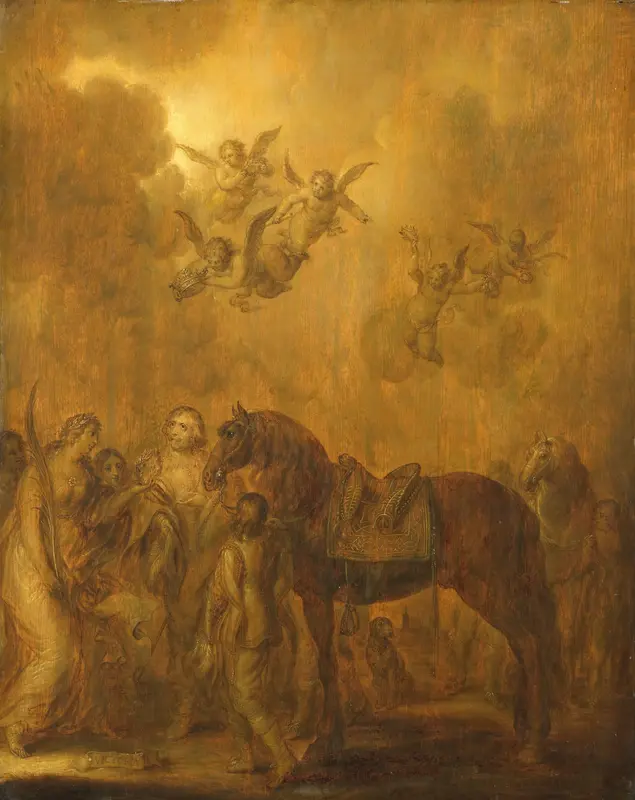 Allegorie op het stadhouderschap van prins Frederik Hendrik Wall Art by Adriaen Pietersz van de Venne - High-Resolution Digital Print