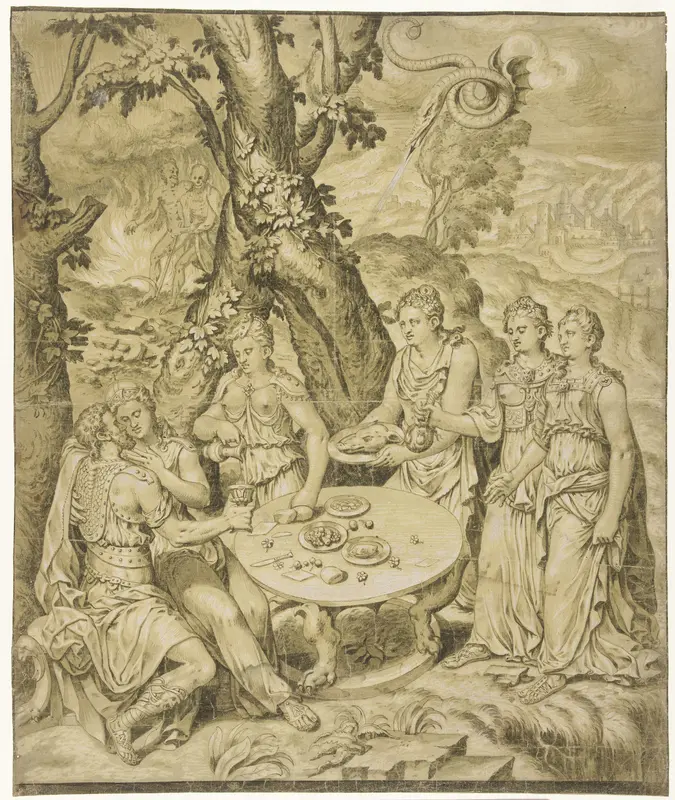 Allegorie op het zondige leven Wall Art by anonymous - High-Resolution Digital Print