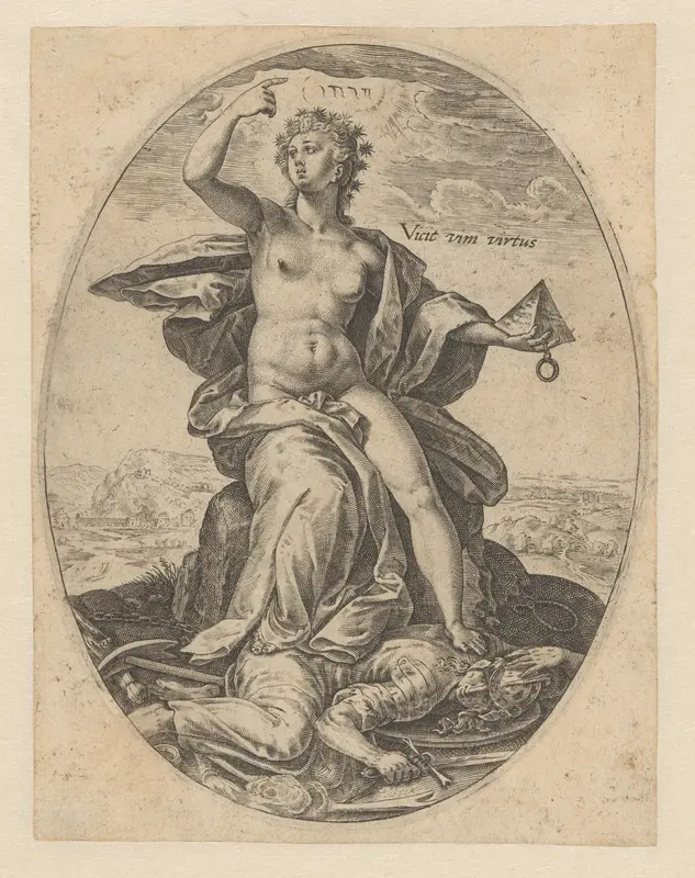 Allegorie van de deugdzaamheid die geweld overwint Wall Art by Unknown - High-Resolution Digital Print