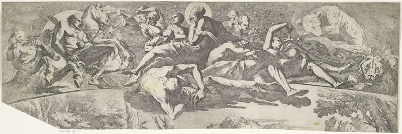 Allegorie van de herfst (boven deel) Wall Art by Pietro Testa - High-Resolution Digital Print