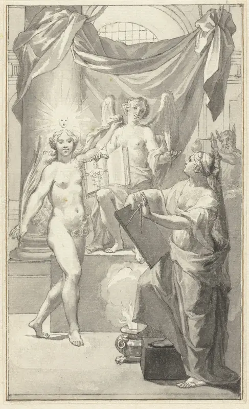 Allegorie van de Wetenschap, de Waarheid en de Natuur Wall Art by Jan Wandelaar - High-Resolution Digital Print