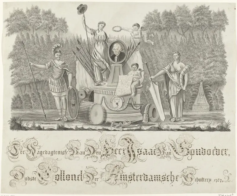 Allegorisch grafmonument voor Isaak van Goudoever, 1793-1794 Wall Art by anonymous - High-Resolution Digital Print