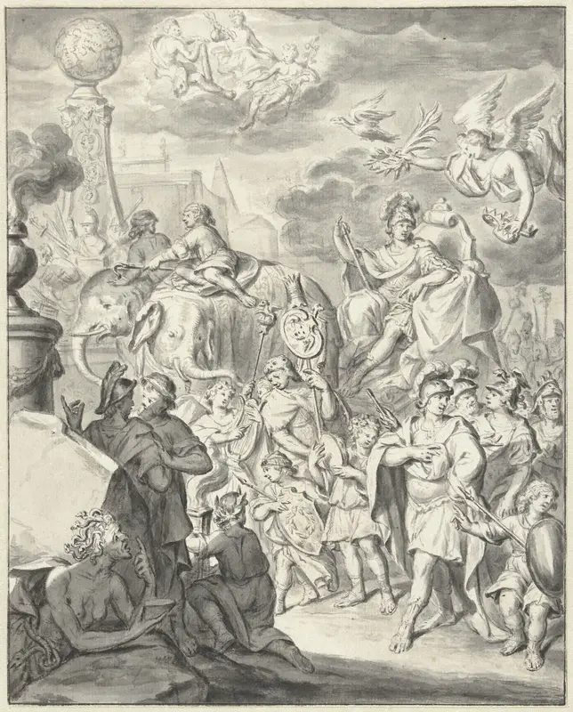 Allegorische triomfoptocht van een vorst of veldheer Wall Art by François van Bleyswijck - High-Resolution Digital Print