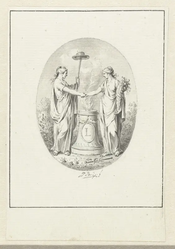 Allegorische voorstelling van de Vrijheid Wall Art by Jacobus Buys - High-Resolution Digital Print