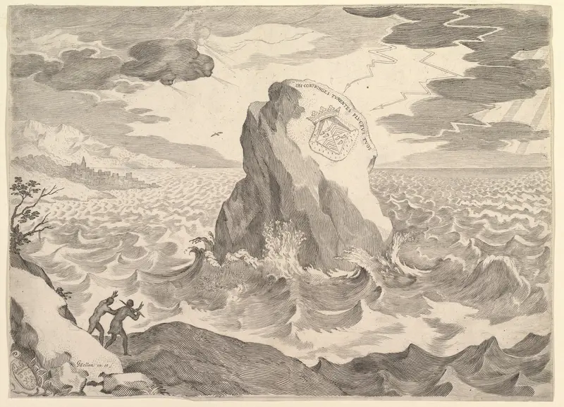 Allegory Against the Pelagian Heresy (Allégorie contre l'hérésie pélagienne et armoiries de la duchesse d'Aiguillon) Wall Art by Claude Mellan - High-Resolution Digital Print