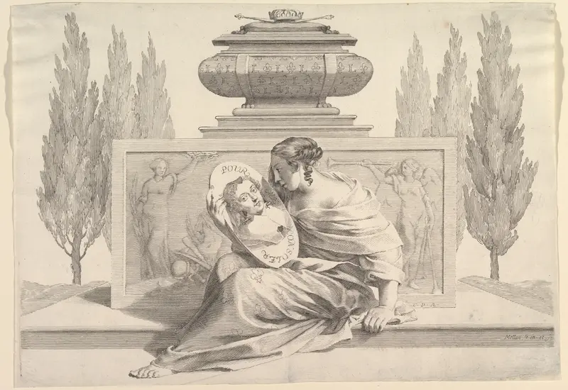 Allegory in Honor of Anne of Austria Wall Art by Claude Mellan - High-Resolution Digital Print
