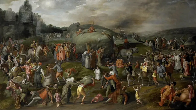 Allegory of Abuses by the Authorities of Church and State Wall Art by Gillis Mostaert (I) - High-Resolution Digital Print