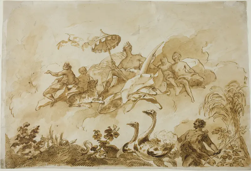 Allegory of Africa Wall Art by Gregorio Guglielmi - High-Resolution Digital Print