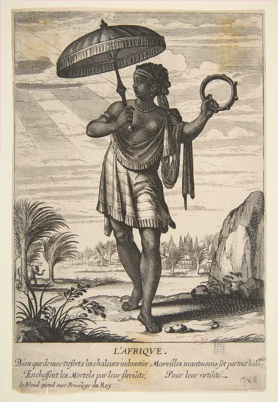 Allegory of Africa, from "The Four Continents" Wall Art by Abraham Bosse - High-Resolution Digital Print