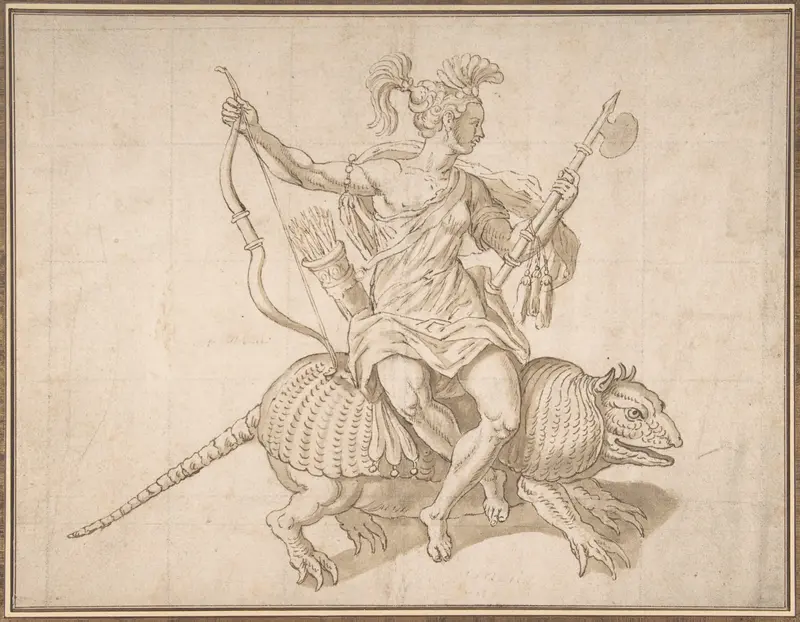 Allegory of America, from "The Four Continents" Wall Art by Anonymous, Netherlandish, 16th century - High-Resolution Digital Print
