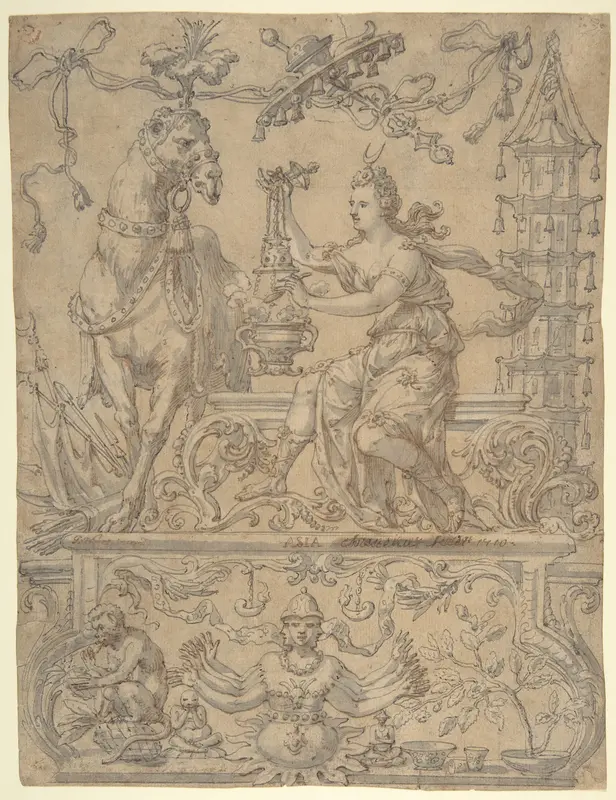 Allegory of Asia, from the Four Continents Wall Art by Godfried Maes - High-Resolution Digital Print