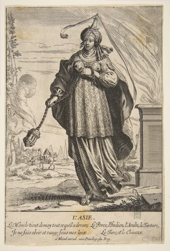 Allegory of Asia, from "The Four Continents" Wall Art by Abraham Bosse - High-Resolution Digital Print