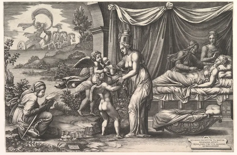Allegory of Birth Wall Art by Giorgio Ghisi - High-Resolution Digital Print