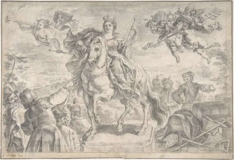 Allegory of Europe, from the Four Continents Wall Art by Gottfried Bernhard Goetz - High-Resolution Digital Print