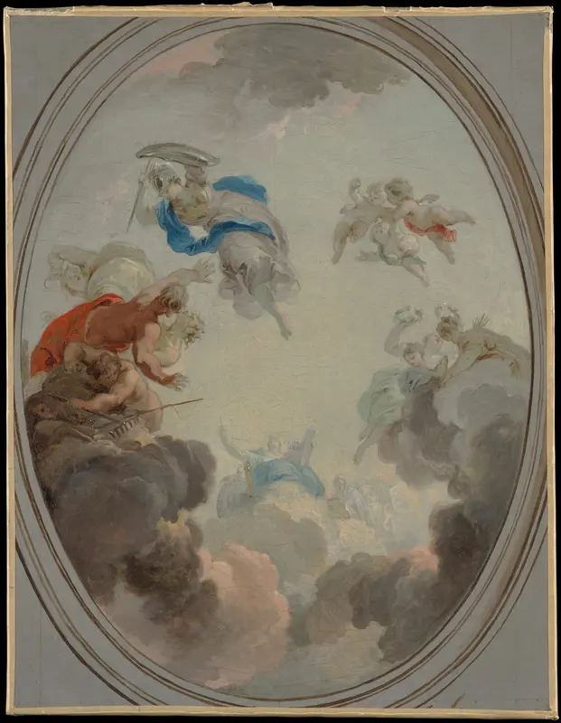 Allegory of Government: Wisdom Defeating Discord Wall Art by Jacob de Wit - High-Resolution Digital Print