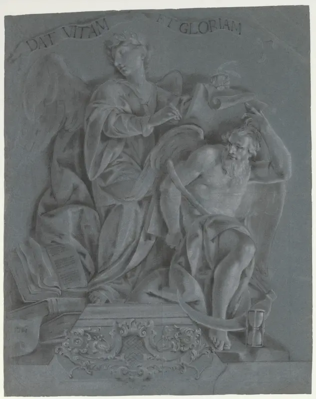 Allegory of History, with Time Wall Art by Vittorio Maria Bigari - High-Resolution Digital Print