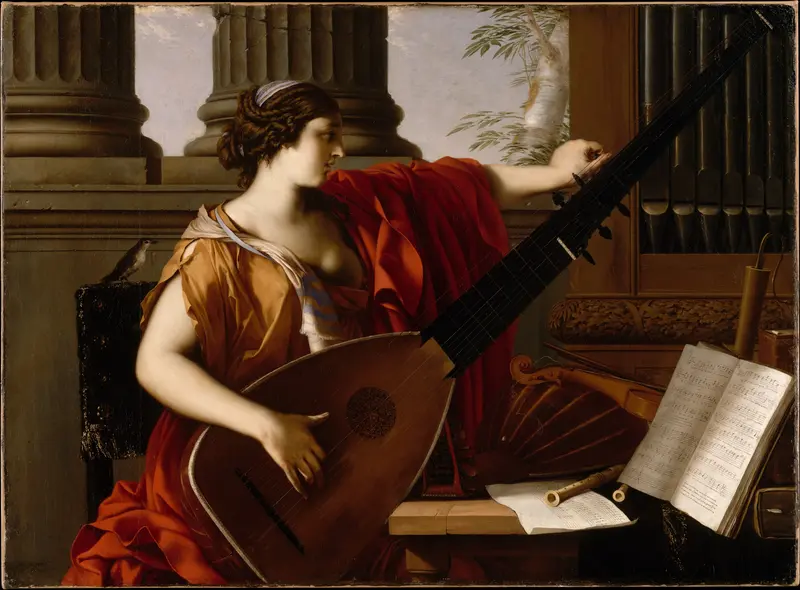 Allegory of Music Wall Art by Laurent de La Hyre - High-Resolution Digital Print