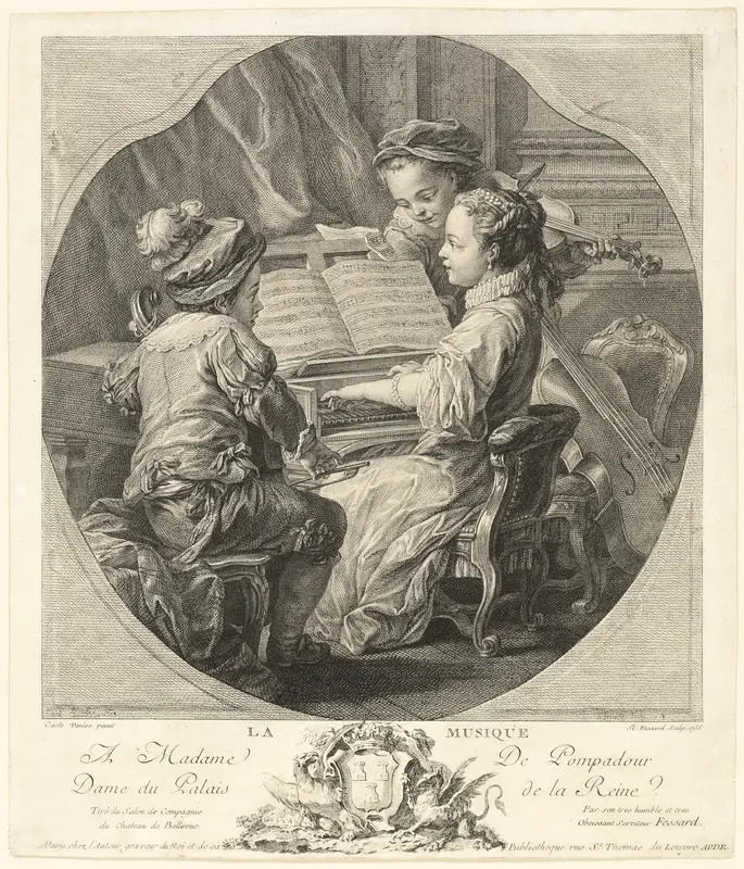Allegory of Music Wall Art by Etienne Fessard - High-Resolution Digital Print