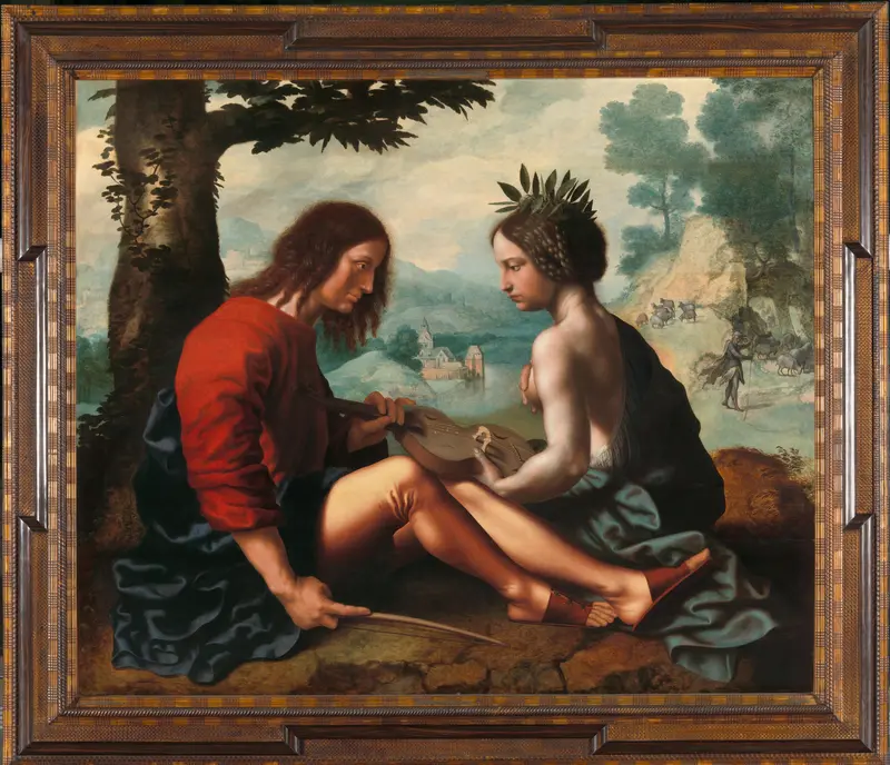 Allegory of Nature as the Mother of Art Wall Art by Jan van Hemessen - High-Resolution Digital Print