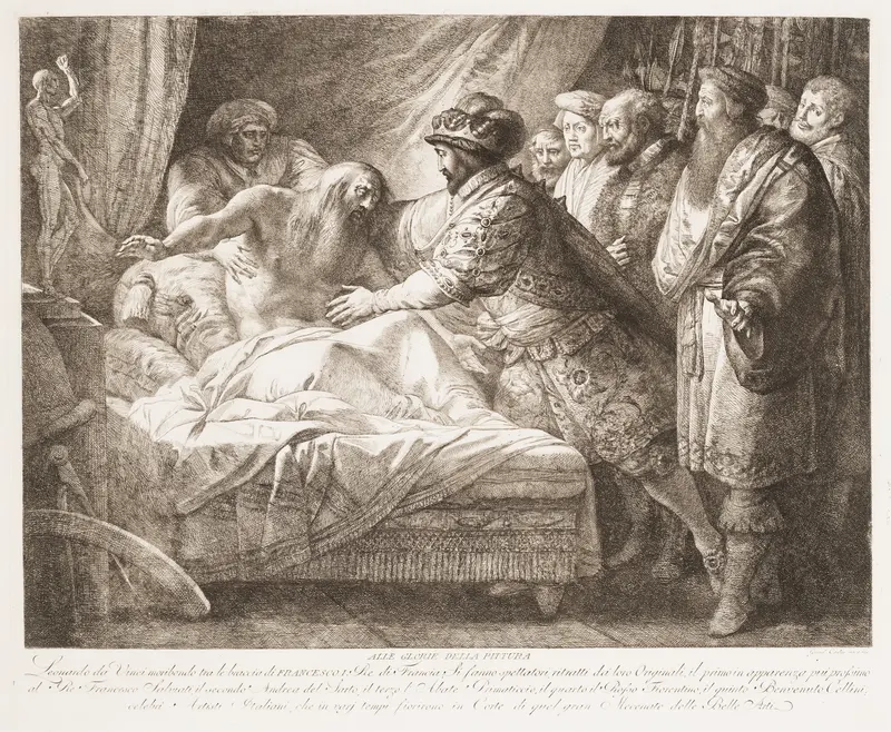 Allegory of Painting (The Death of Leonardo da Vinci) Wall Art by Giuseppe Cades - High-Resolution Digital Print