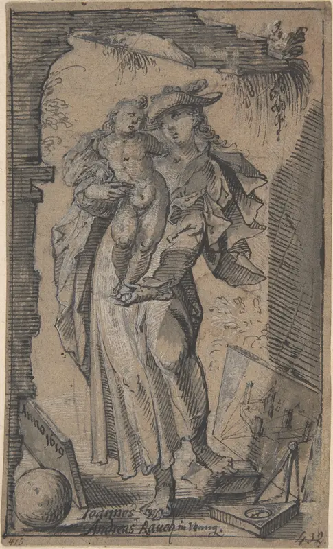 Allegory of Sculpture Wall Art by Johann Andreas Rauch - High-Resolution Digital Print