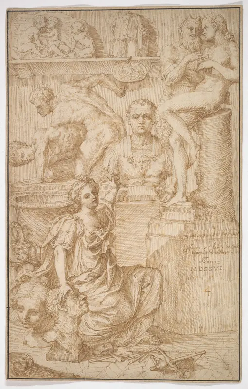 Allegory of Sculpture Wall Art by Jan Claudius de Cock - High-Resolution Digital Print