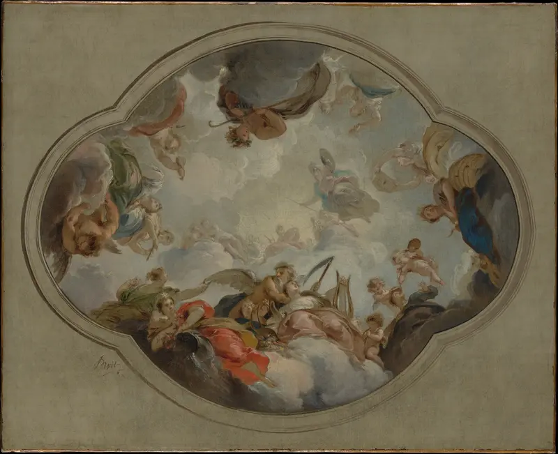 Allegory of the Arts Wall Art by Jacob de Wit - High-Resolution Digital Print