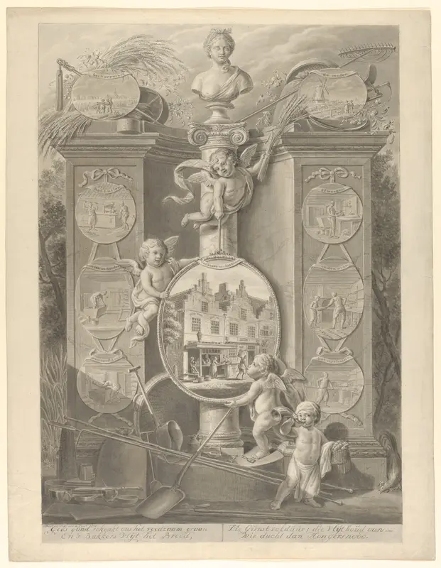 Allegory of the Baker's Trade Wall Art by Johannes Petrus van Horstok - High-Resolution Digital Print