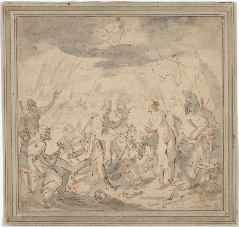 Allegory of the Battle at Selimbar (October 28, 1599) Wall Art by Hans von Aachen - High-Resolution Digital Print
