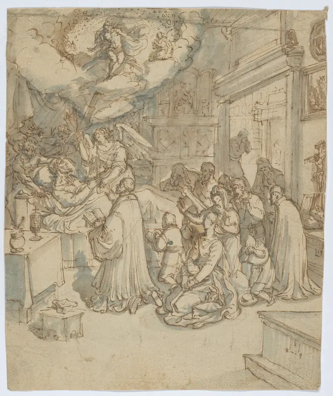 Allegory of the Death of a Religious Man Wall Art by Frans Francken II - High-Resolution Digital Print
