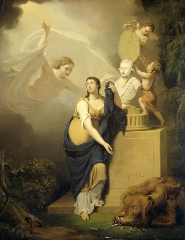 Allegory of the Death of William V, Prince of Orange, 1806 Wall Art by Jan Willem Pieneman - High-Resolution Digital Print