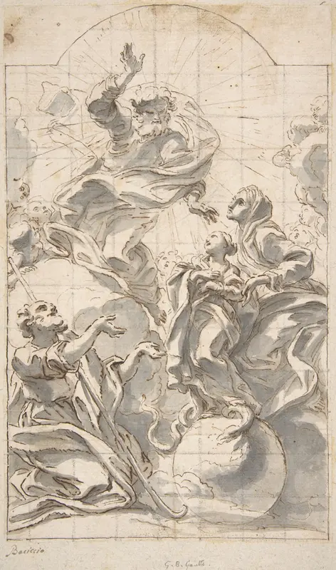 Allegory of the Immaculate Conception Wall Art by Giovanni Battista Gaulli (Il Baciccio) - High-Resolution Digital Print