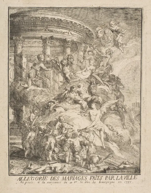Allegory of the Marriages Performed by the City of Paris in Honor of the Birth of the Duc de Bourgogne in 1751