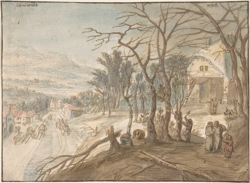Allegory of the Months February and March Wall Art by Joos de Momper the Younger - High-Resolution Digital Print
