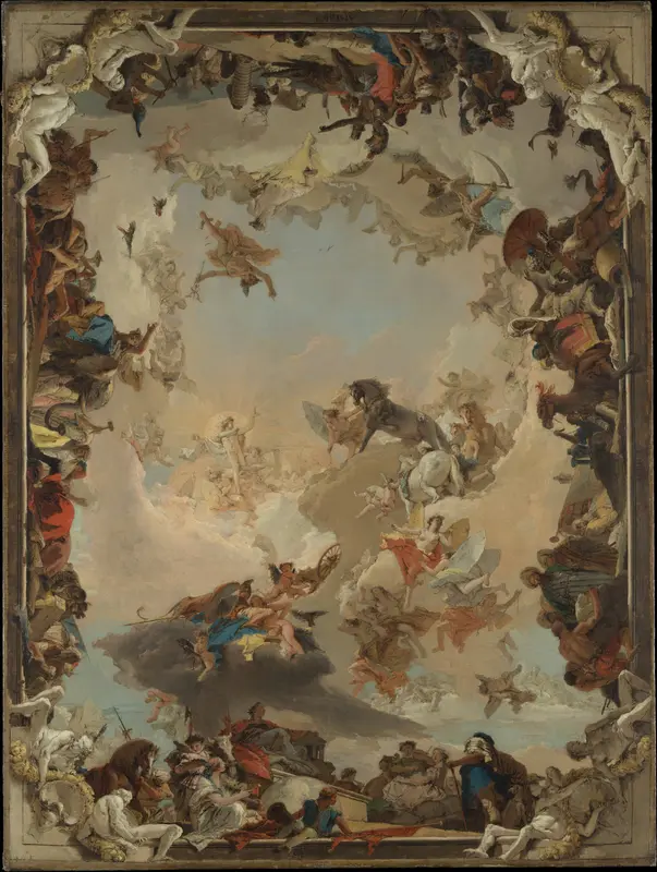 Allegory of the Planets and Continents Wall Art by Giovanni Battista Tiepolo - High-Resolution Digital Print