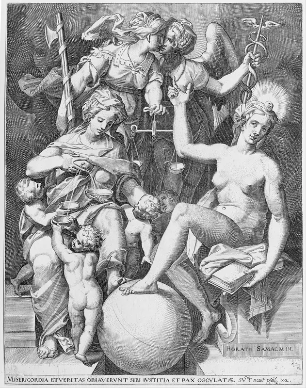 Allegory of the Psalm of David Wall Art by Agostino Carracci - High-Resolution Digital Print