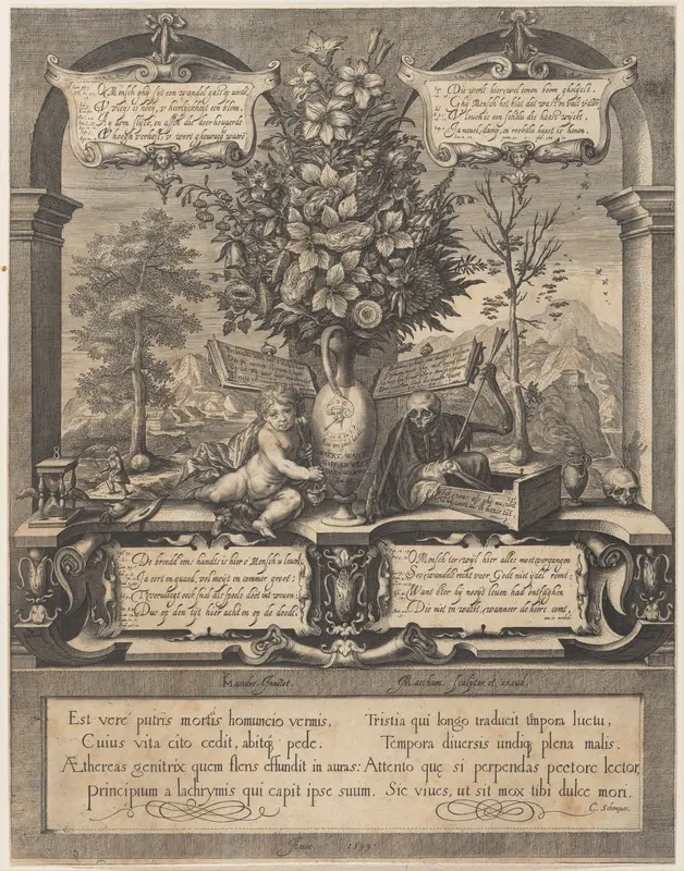 Allegory of the Transitoriness of  Life Wall Art by Jacob Matham - High-Resolution Digital Print