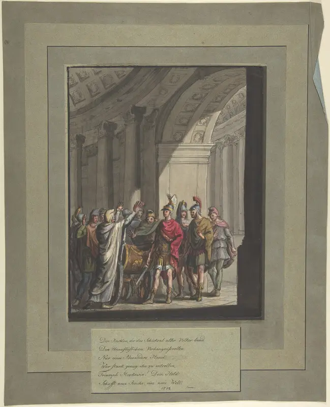 Allegory of Victory of Russians over Napoleon's Army, from a poem by Cremes Wall Art by Franz von Hauslab the Younger - High-Resolution Digital Print