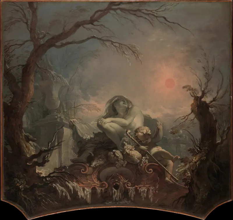 Allegory of Winter Wall Art by Jacques de La Joue the Younger - High-Resolution Digital Print