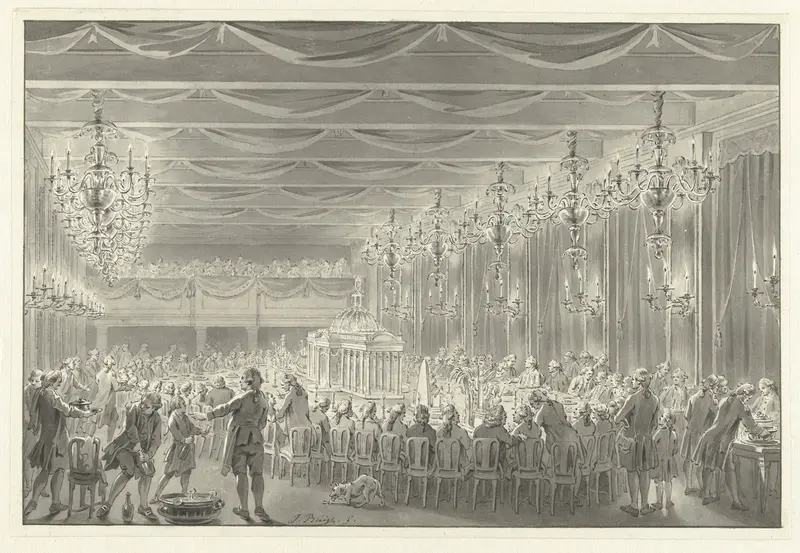 Alliantiemaaltijd te Amsterdam, 1786 Wall Art by Unknown - High-Resolution Digital Print