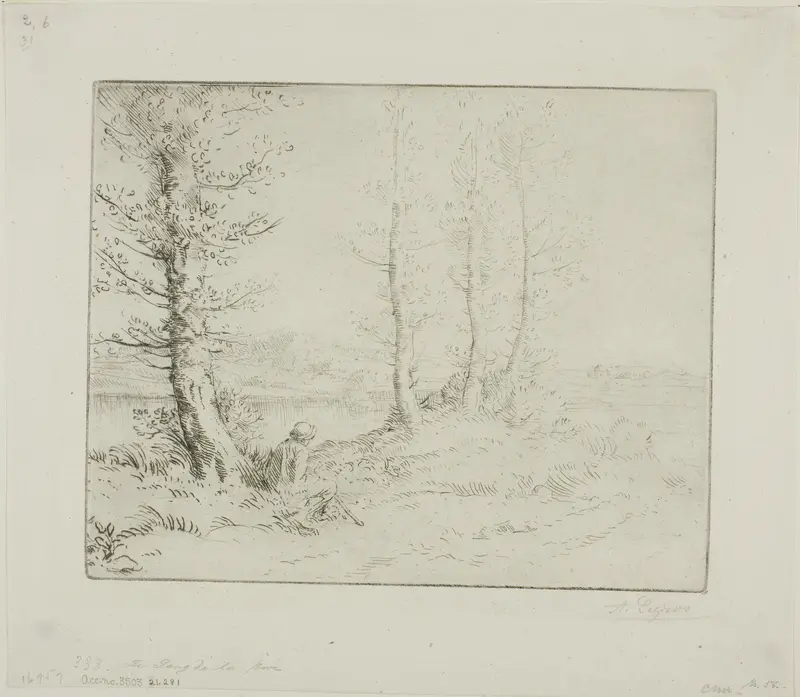 Along the Riverbank Wall Art by Alphonse Legros - High-Resolution Digital Print