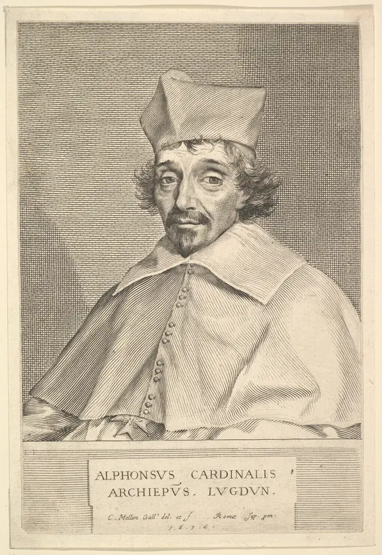 Alphonse Du Plessis de Richelieu, cardinal de Lyon Wall Art by Claude Mellan - High-Resolution Digital Print