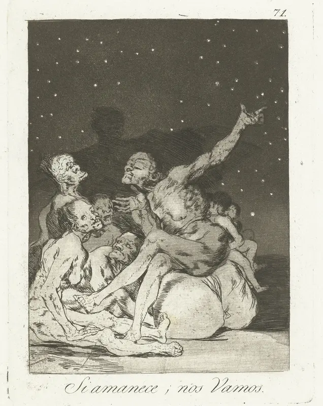 Als de dag aanbreekt, zijn wij weg Wall Art by Francisco de Goya - High-Resolution Digital Print