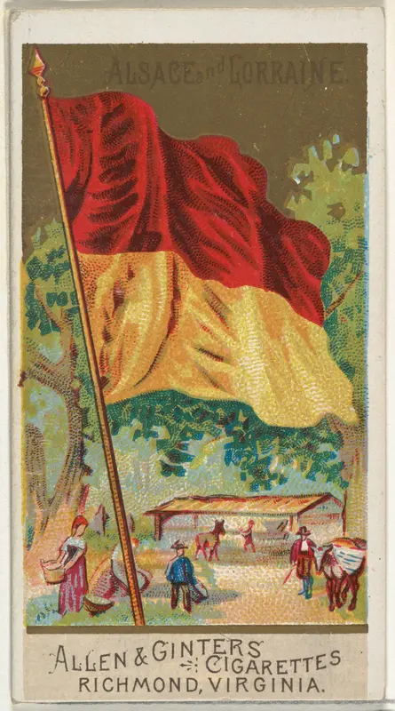Alsace and Lorraine, from Flags of All Nations, Series 2 (N10) for Allen & Ginter Cigarettes Brands Wall Art by Allen & Ginter - High-Resolution Digital Print