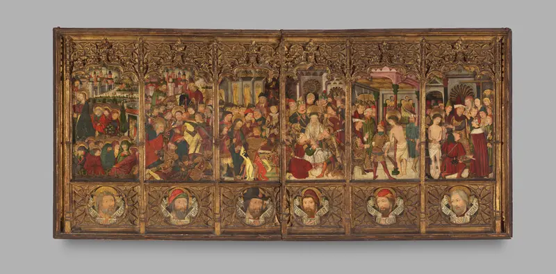 Altarpiece (retablo) with Scenes from the Passion Wall Art by Master Morata - High-Resolution Digital Print