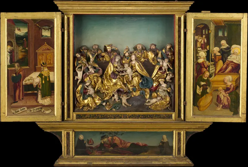 Altarpiece with scenes from the life of the Virgin Wall Art by Unknown - High-Resolution Digital Print