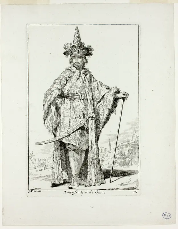 Ambassadeur du Siam, plate sixteen from Caravanne du Sultan à la Mecque